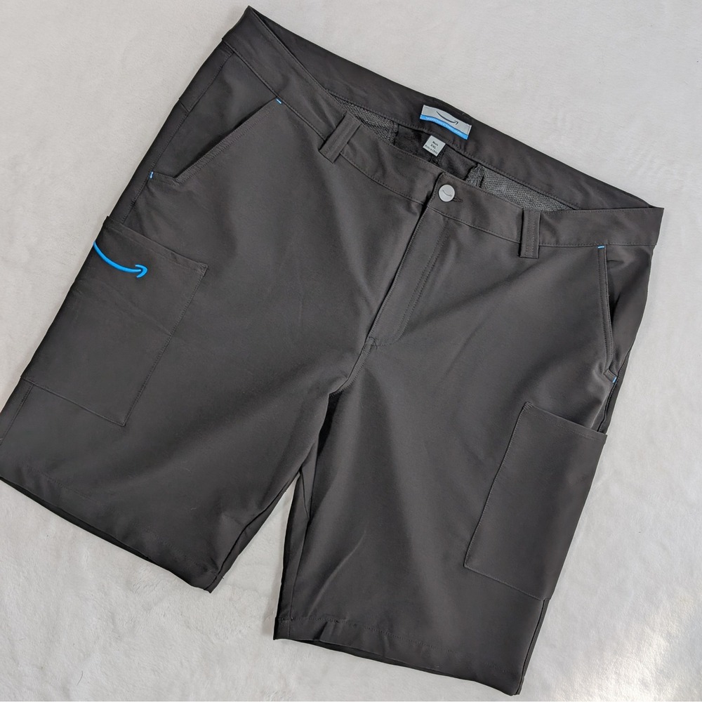 Luly Yang Amazon Employee Black Cargo Shorts Size XXL Quick Dry Driver Work